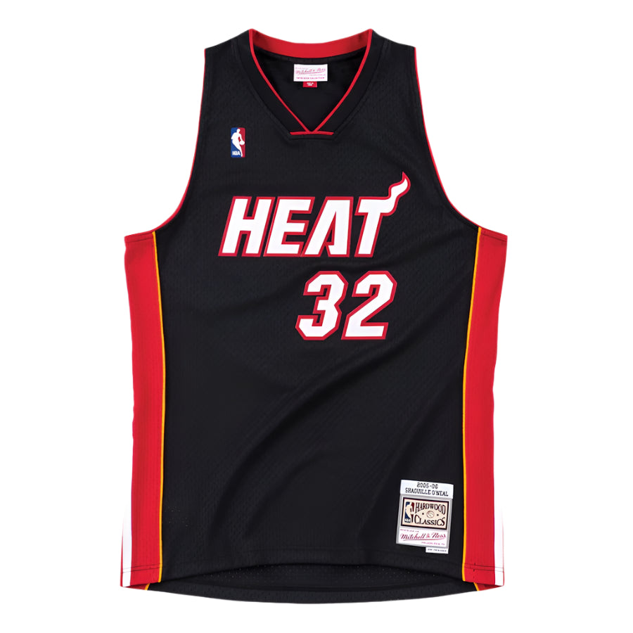 Miami Heat Shaquille O'Neal Black 2005/06 Hardwood Classics Swingman Player Jersey - Mitchell & Ness
