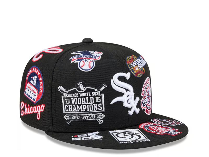 Chicaco White Sox All Over Black 59Fifty Fitted Cap - New Era