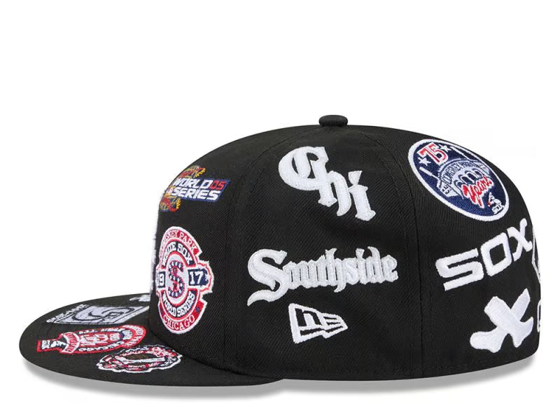 Chicaco White Sox All Over Black 59Fifty Fitted Cap - New Era