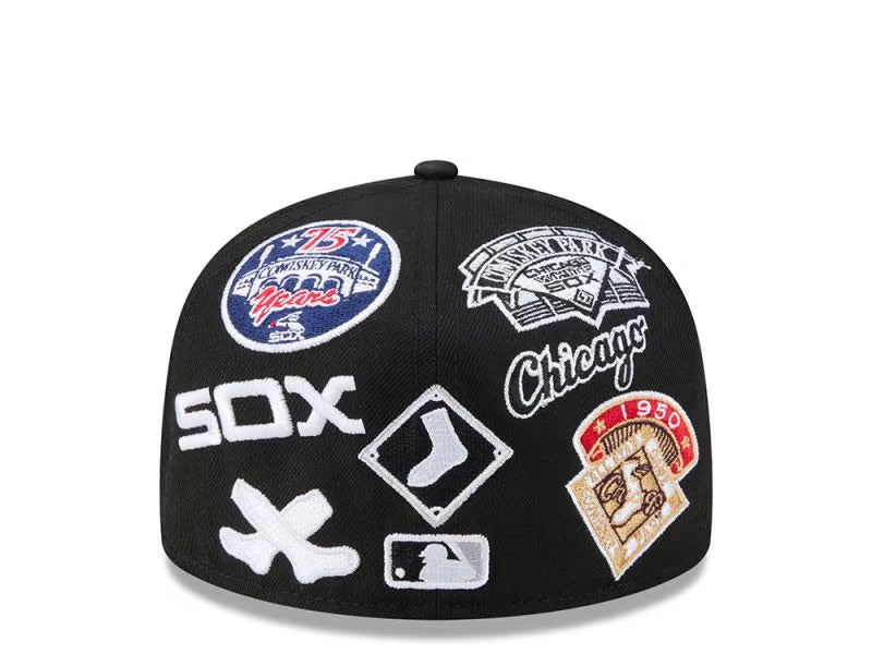 Chicaco White Sox All Over Black 59Fifty Fitted Cap - New Era