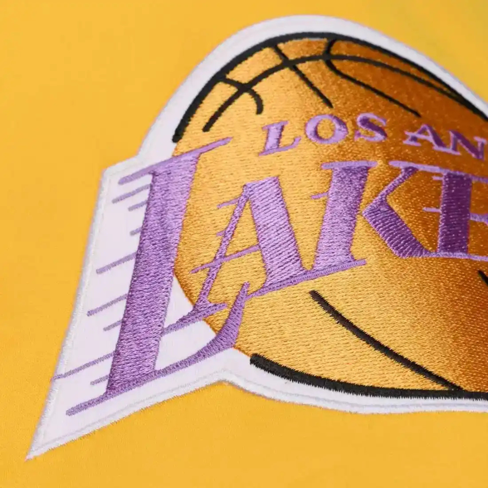 Veste vintage en satin épais Los Angeles Lakers Throw it back - Mitchell&Ness