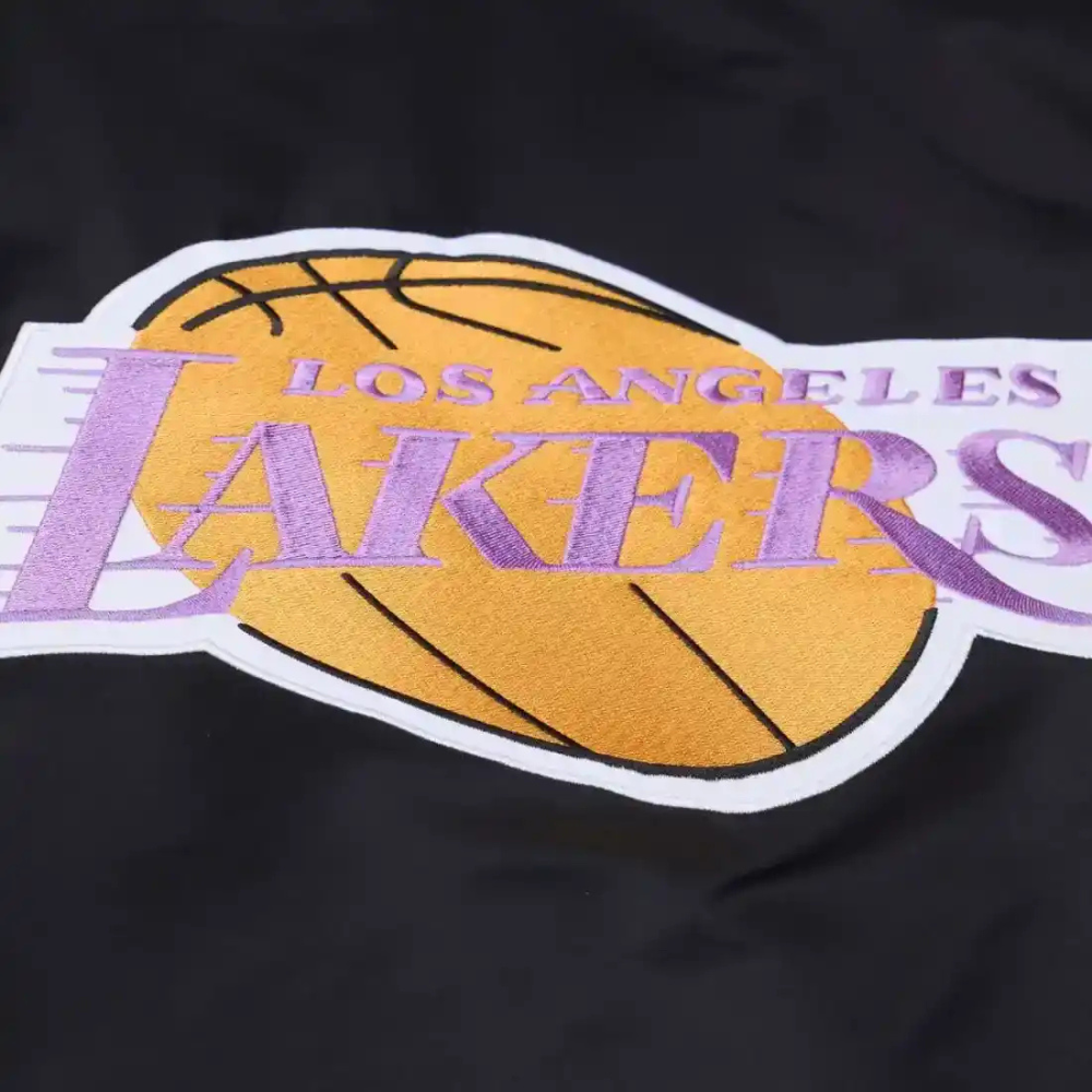 Veste vintage en satin épais Los Angeles Lakers Throw it back - Mitchell&Ness