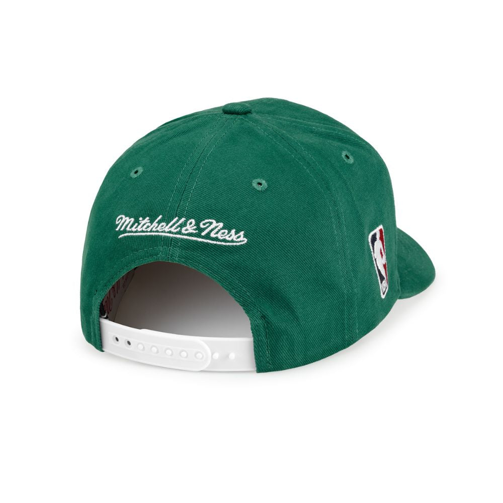 Casquette réglable Los Angeles Lakers Green Team Pro Crown - Mitchell & Ness