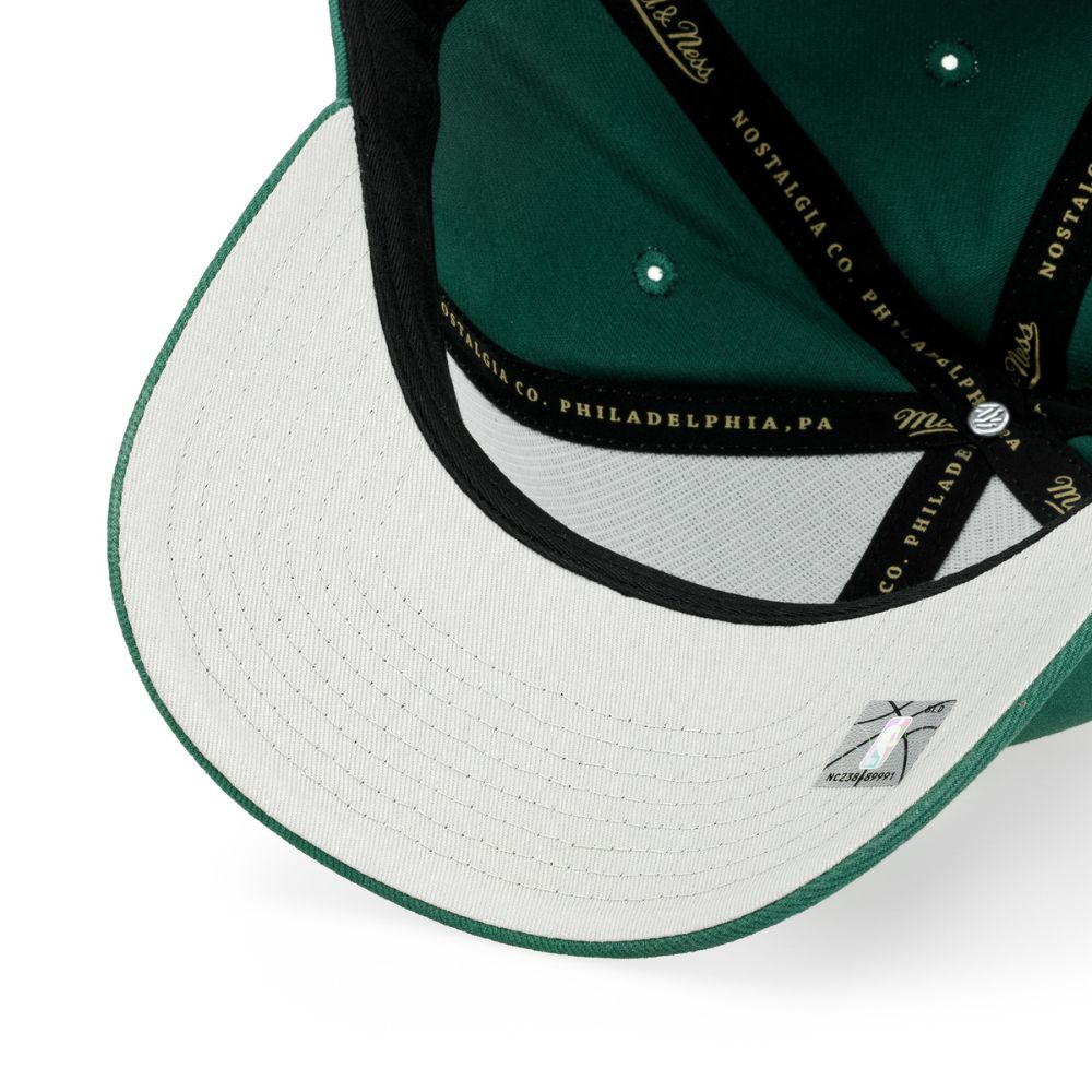 Casquette réglable Los Angeles Lakers Green Team Pro Crown - Mitchell & Ness