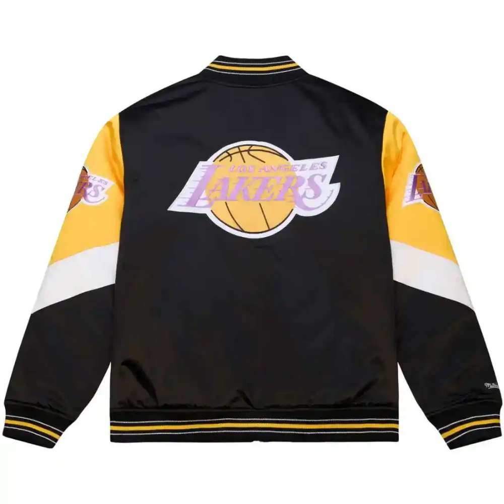 Los Angeles Lakers Throw it back Heavyweight Satin vintage Jacket - Mitchell&Ness