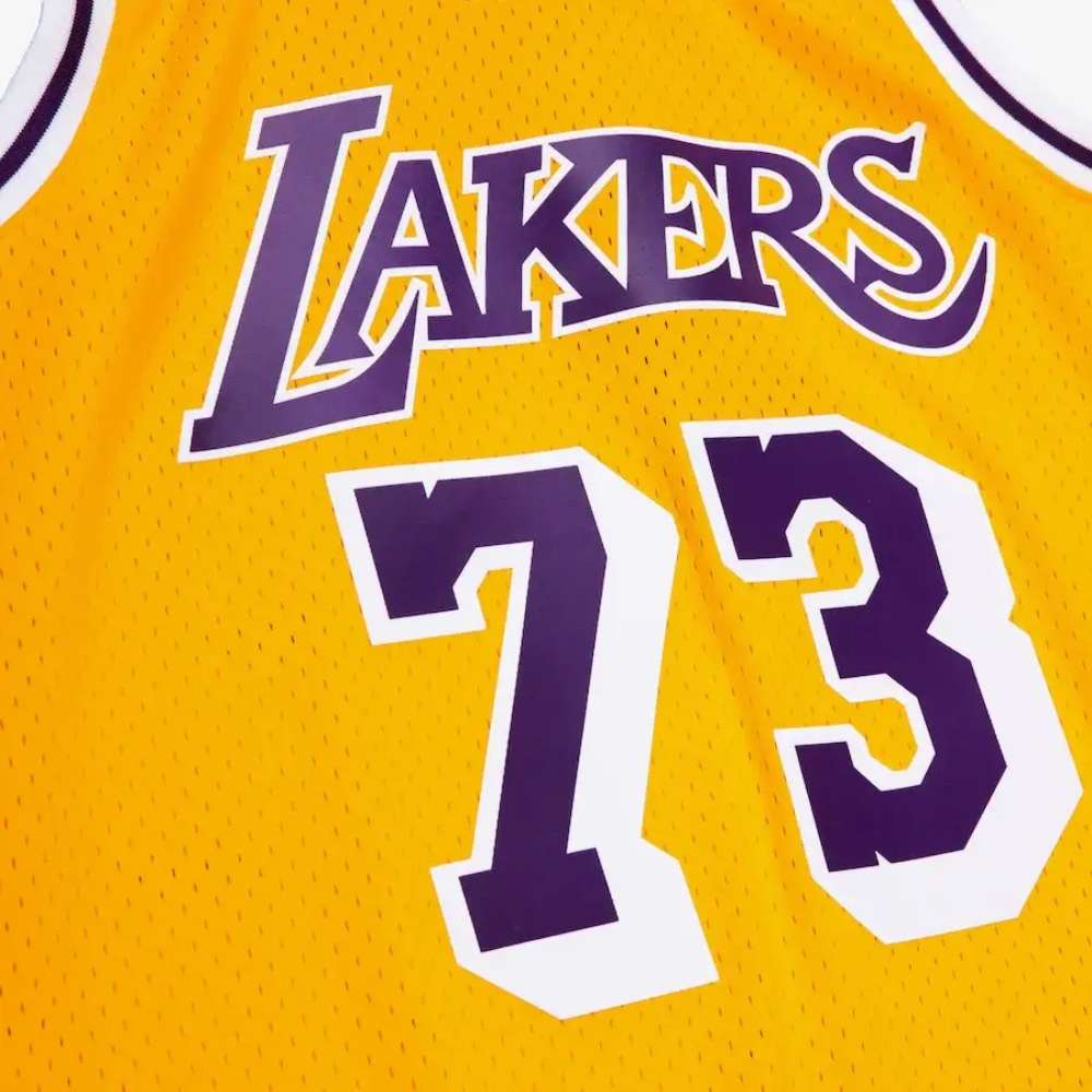 Los Angeles Lakers Dennis Rodman Gold 1998/99 Hardwood Classics Swingman Player Jersey