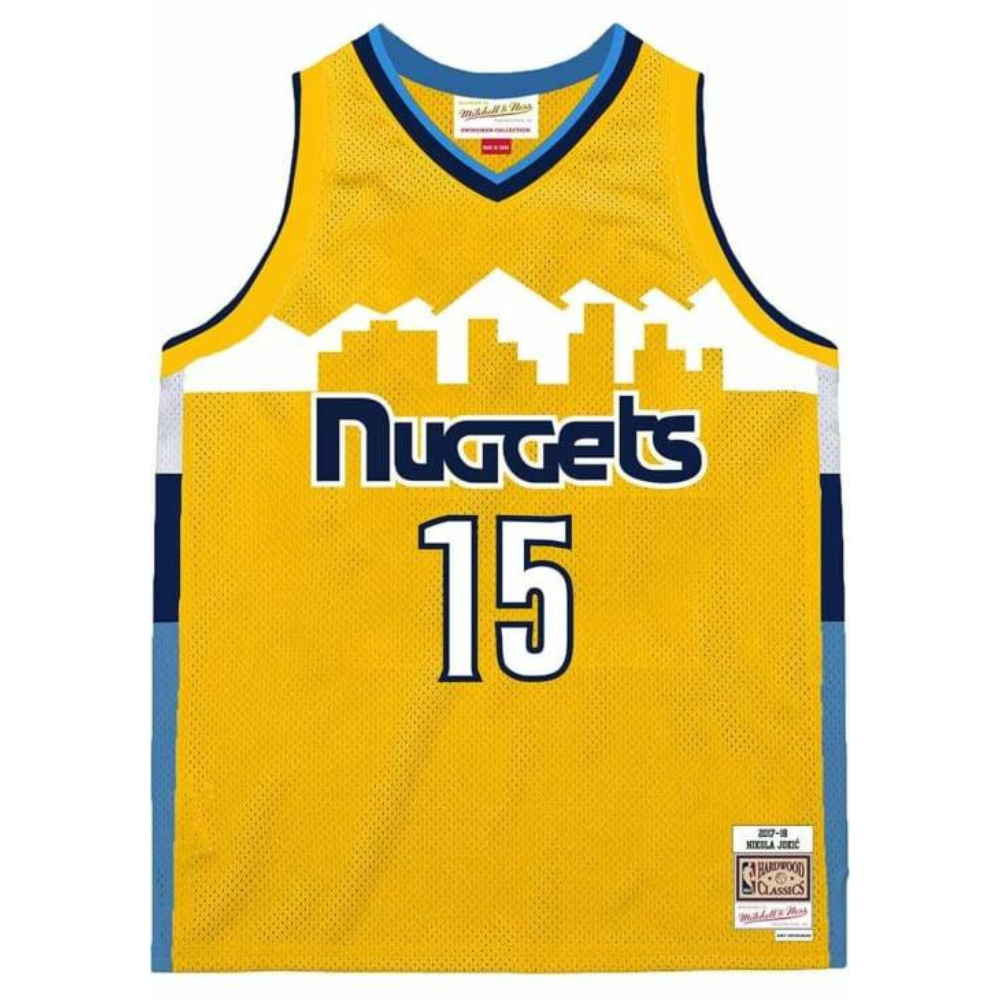 Nikola Jokic Gold Denver Nuggets 2017/18 Swingman Jersey - Mitchell & Ness