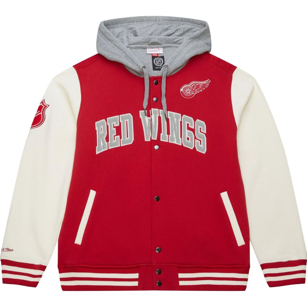 Detroit Red Wings Courtside Fleece Varsity Jacket – Mitchell & Ness