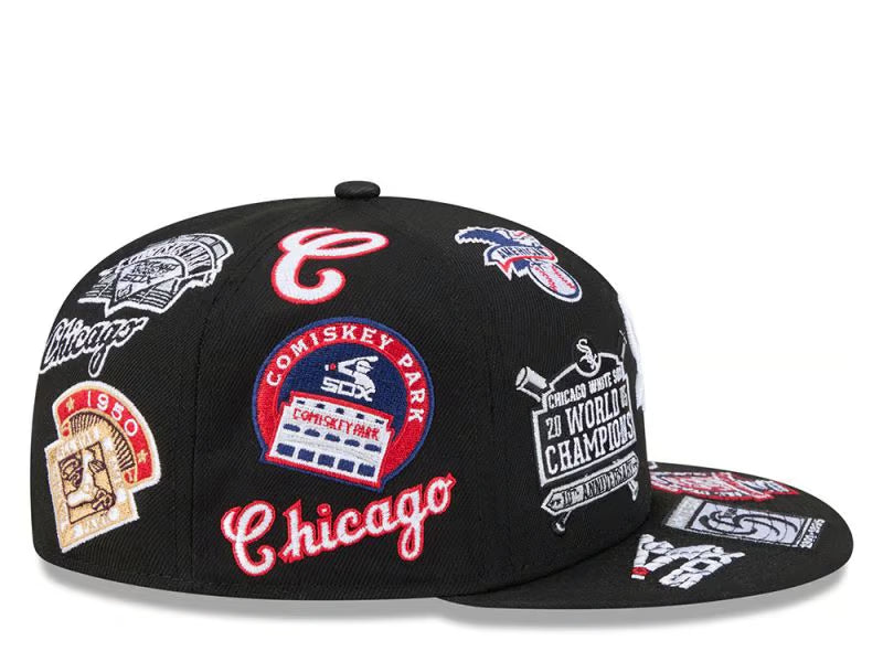 Chicaco White Sox All Over Black 59Fifty Fitted Cap - New Era