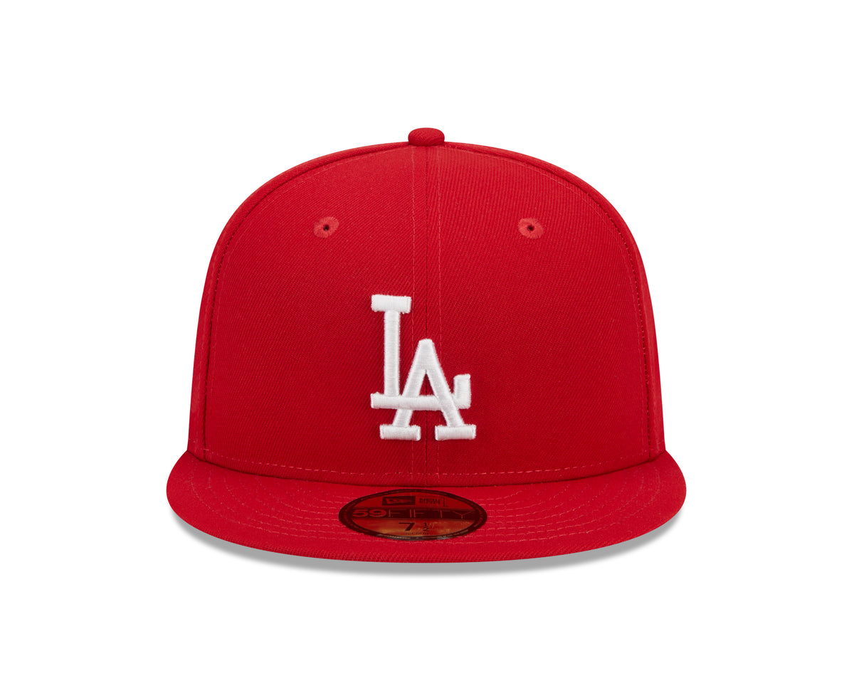 Los Angeles Dodgers Scarlet Basic 59FIFTY Fitted Cap - New Era