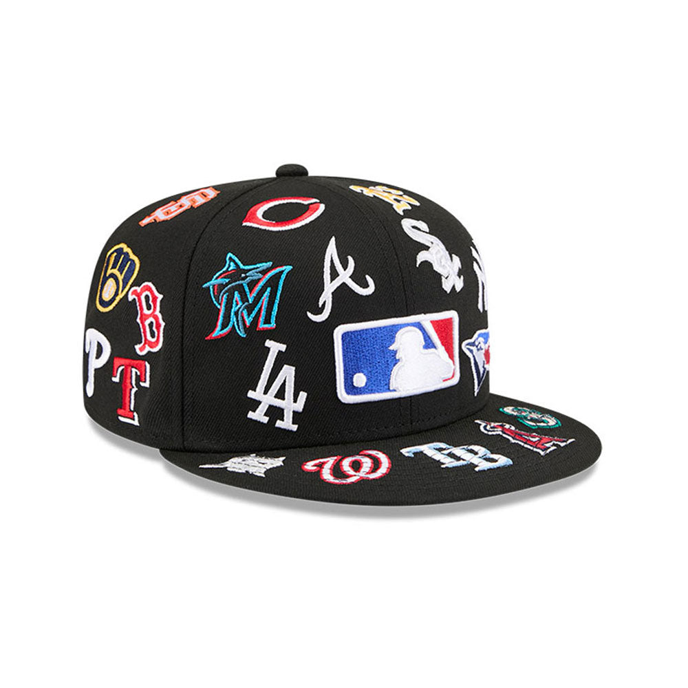MLB Black  All Over 59FIFTY Fitted Cap - New Era