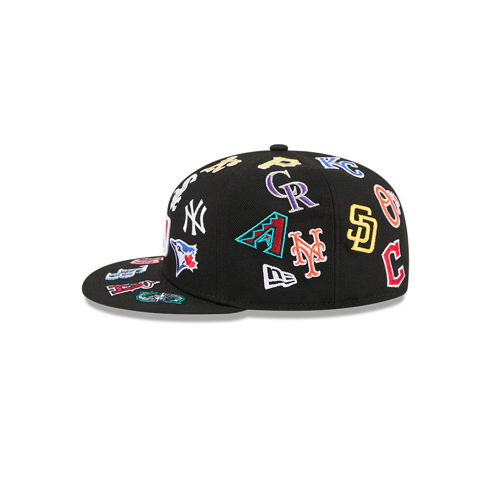 MLB Black  All Over 59FIFTY Fitted Cap - New Era