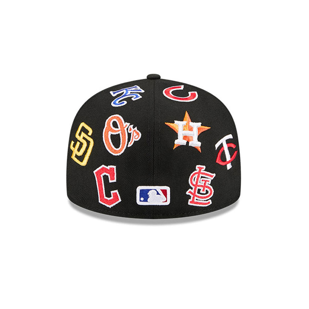 MLB Black  All Over 59FIFTY Fitted Cap - New Era