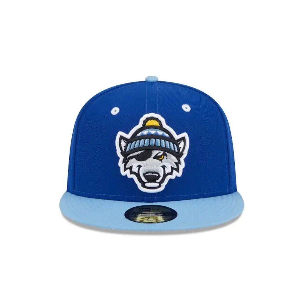 Casquette ajustée 59FIFTY avec logo alternatif Erie SeaWolves Theme Night Snow MILB - New Era