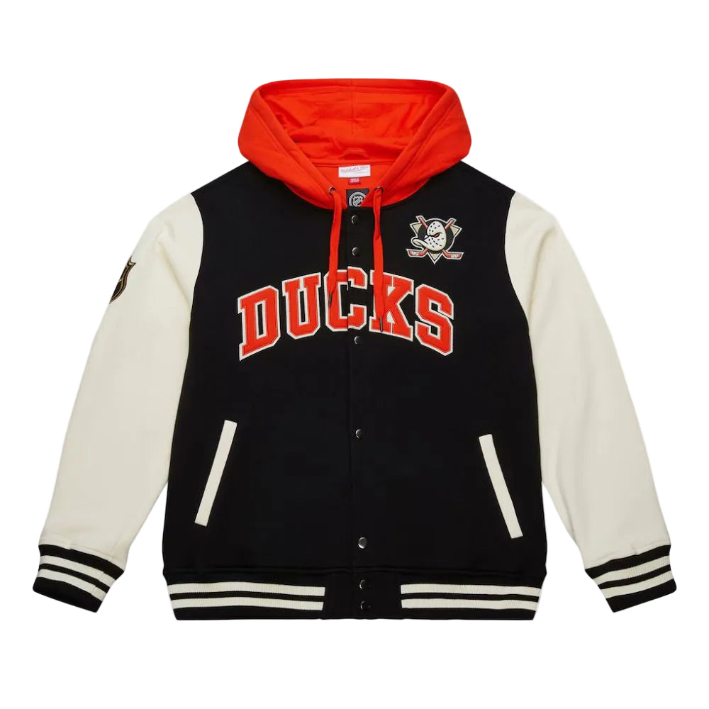 Anaheim DucksCourtside Fleece Varsity Jacket – Mitchell & Ness