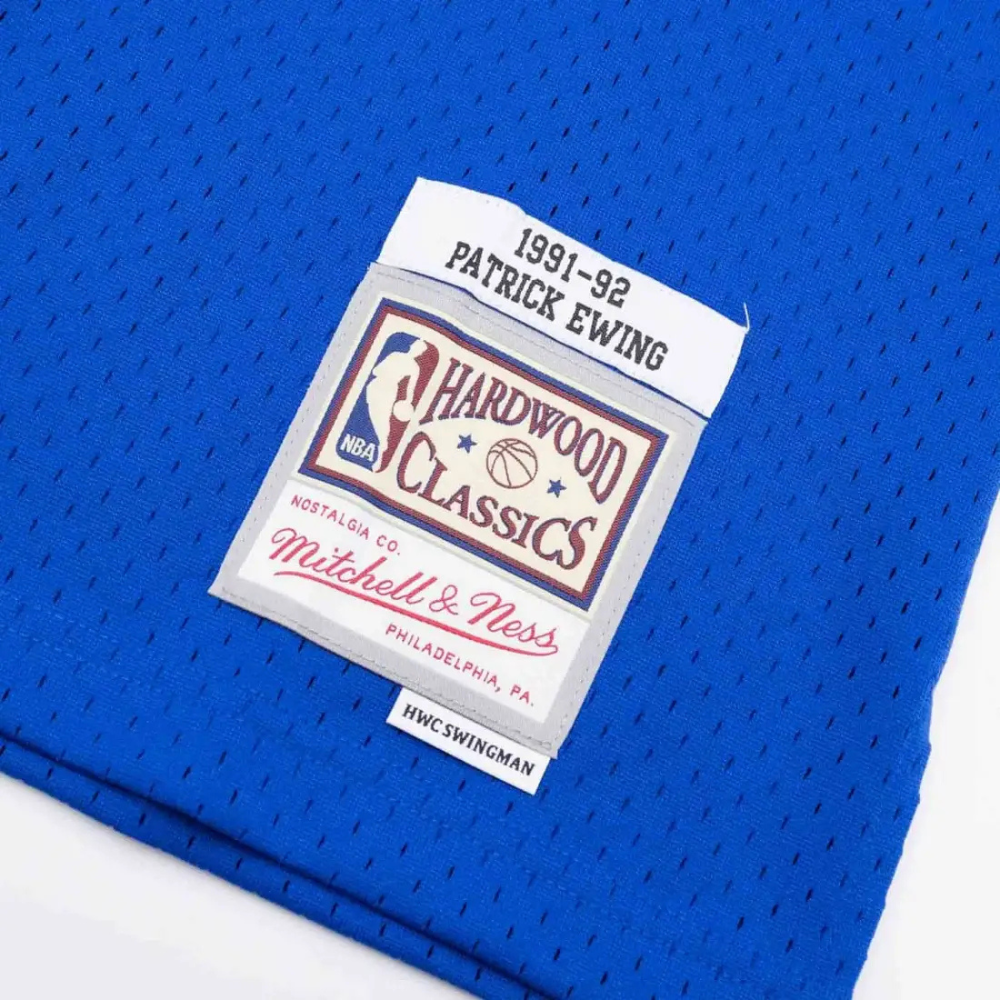 Maillot de joueur New York Knicks Patrick Ewing Blue 1991/92 Hardwood Classics Swingman