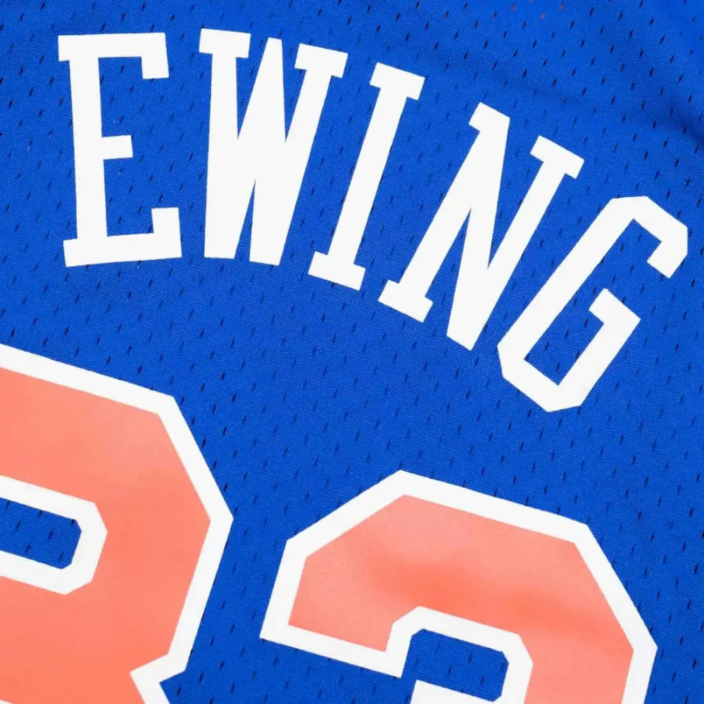 Maillot de joueur New York Knicks Patrick Ewing Blue 1991/92 Hardwood Classics Swingman