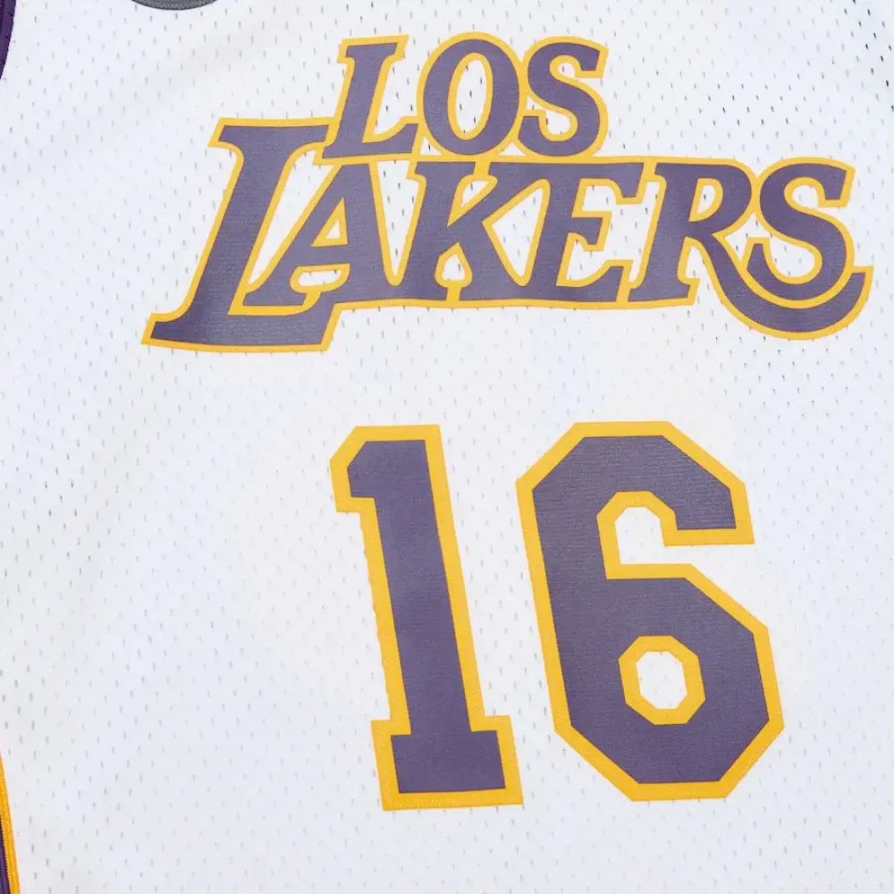 Los Angeles Lakers Pau Gasol White 2008/09 Hardwood Classics Noche Latina Swingman Jersey - Mitchell & Ness