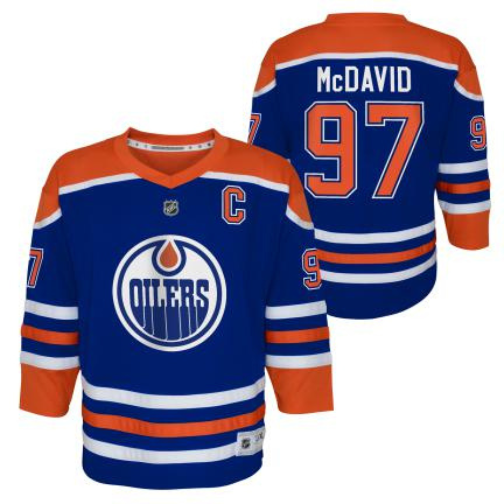 Edmonton Oilers Connor McDavid #97 Replica Premier Youth Jersey Home