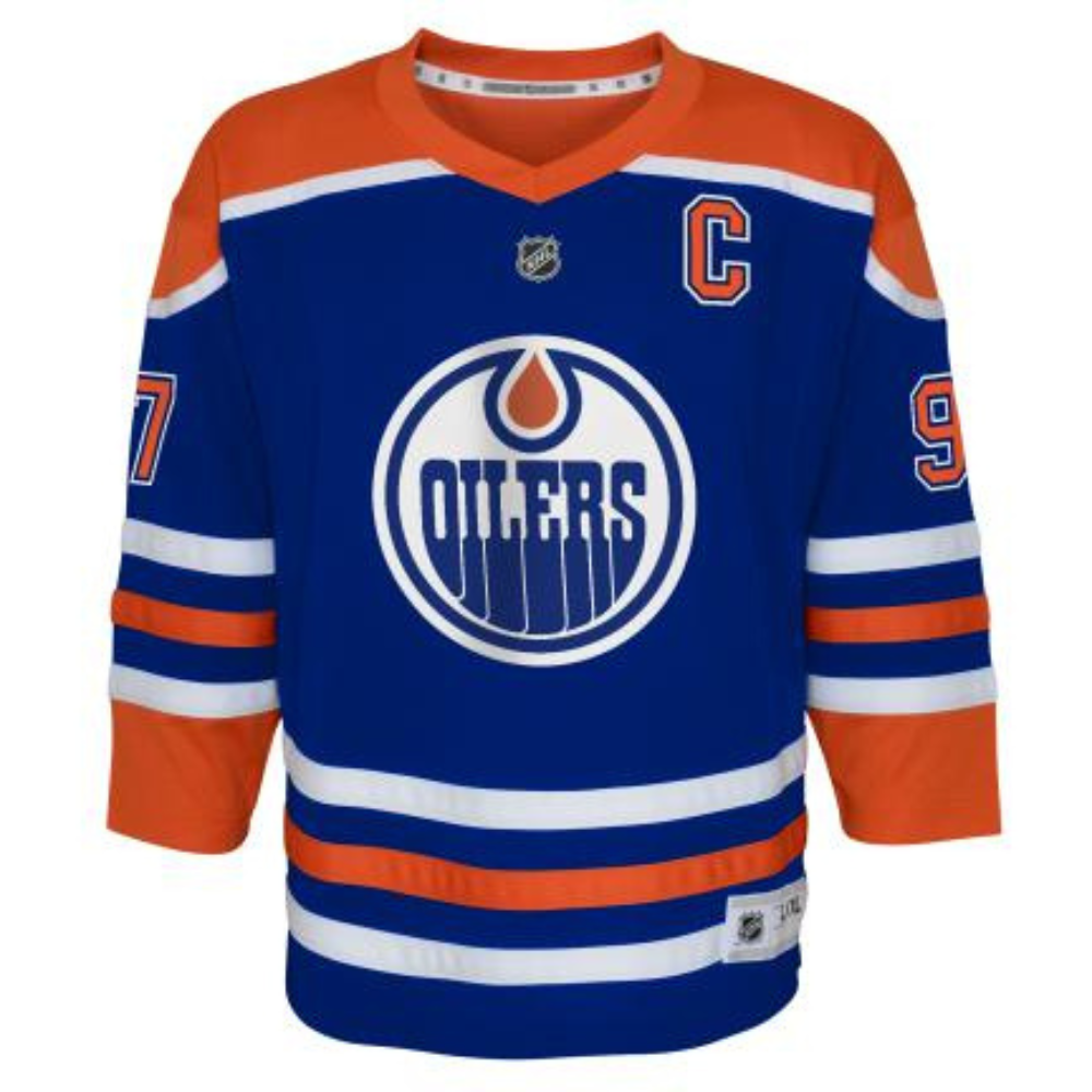 Edmonton Oilers Connor McDavid #97 Replica Premier Youth Jersey Home