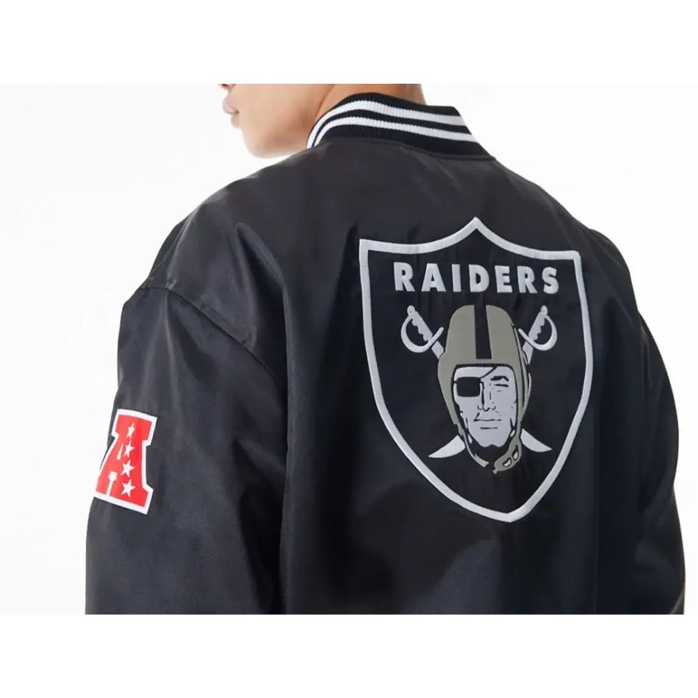 Blouson aviateur en satin Las Vegas Raiders NFL New Era