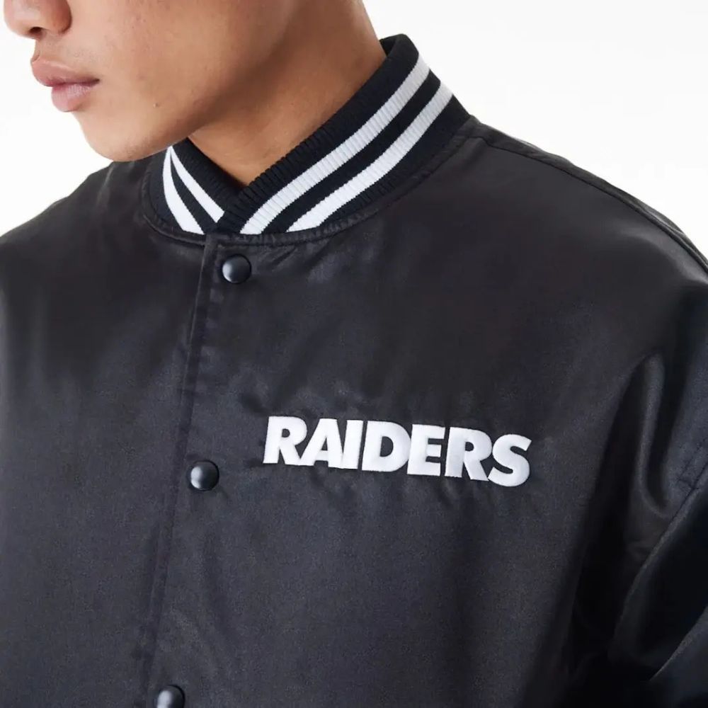 Blouson aviateur en satin Las Vegas Raiders NFL New Era