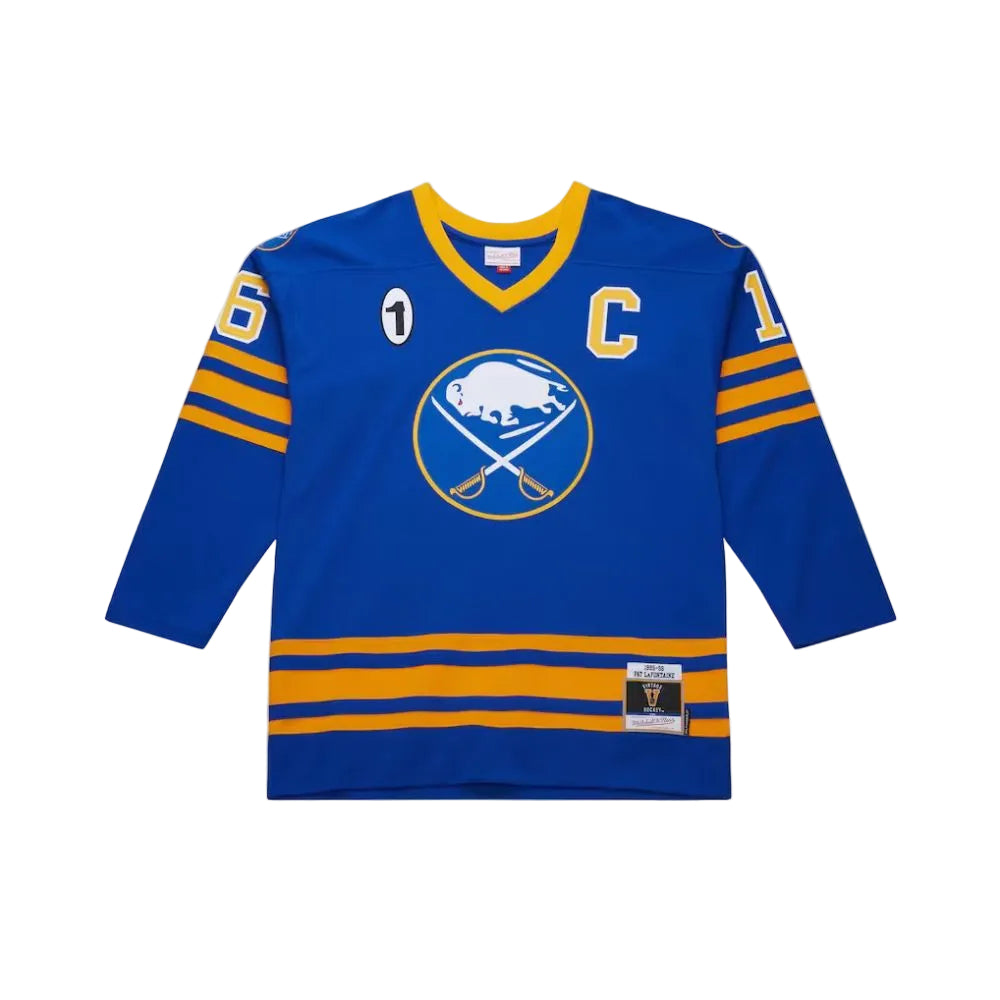 Buffalo Sabres Pat LaFontaine 1995-96 Royal Captain Power Play Jersey - Mitchell & Ness