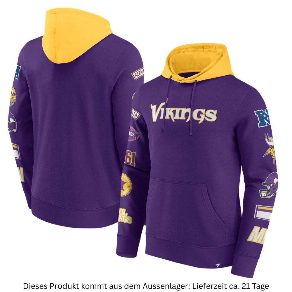 Minnesota Vikings Patched Out Fleece Hoodie