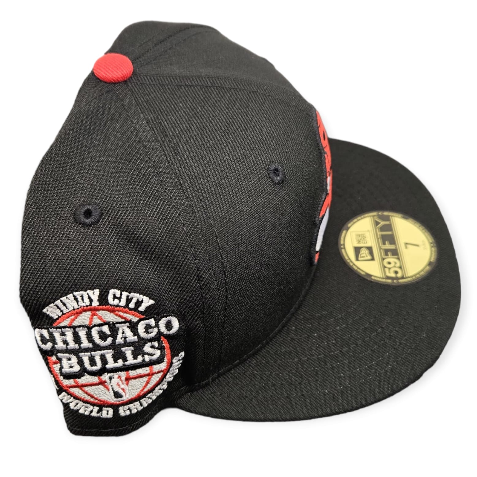 Casquette Chicago Bulls New Era 59FIFTY noire à l'envers